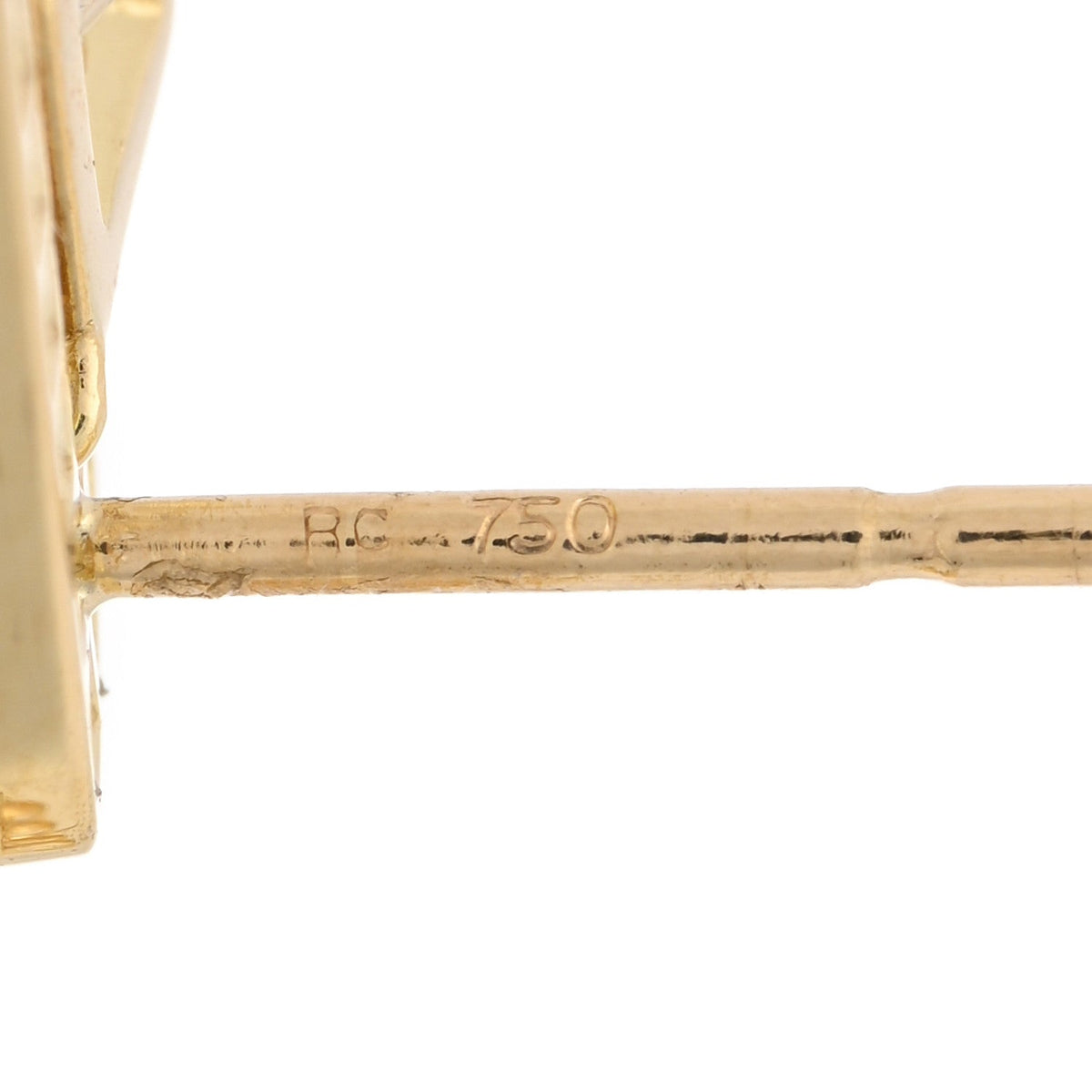 18K Yellow Gold Diamond Diamonte Earrings