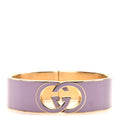 Enamel Interlocking G Cuff Bracelet Lilac