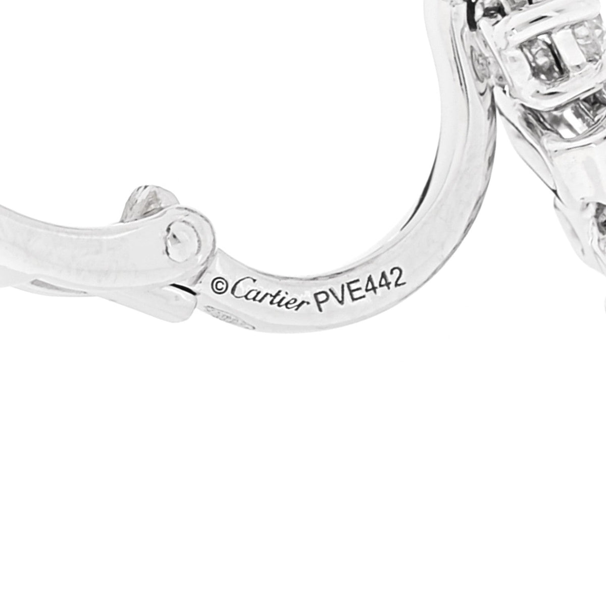 18K White Gold Diamond Reflection de Cartier Earrings
