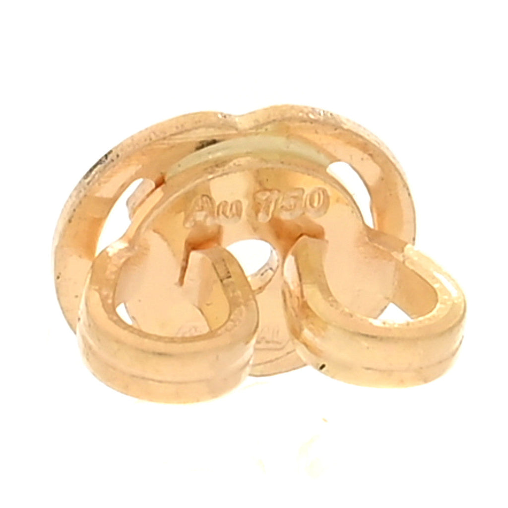 18K Yellow Gold Green Tourmaline Interlocking G Earrings 49/4.75