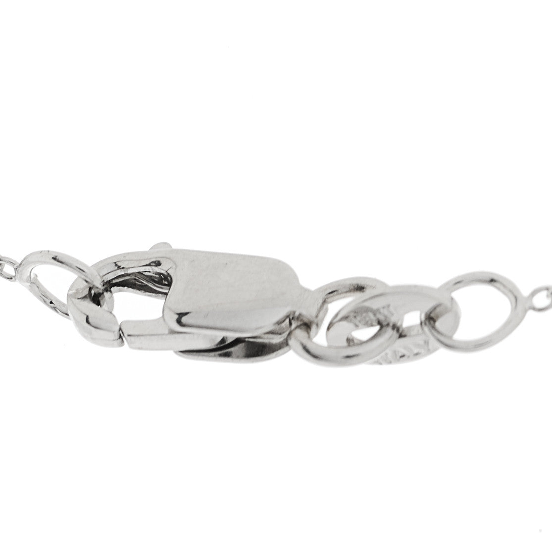 18K White Gold Diamond Love Letter H Pendant Necklace
