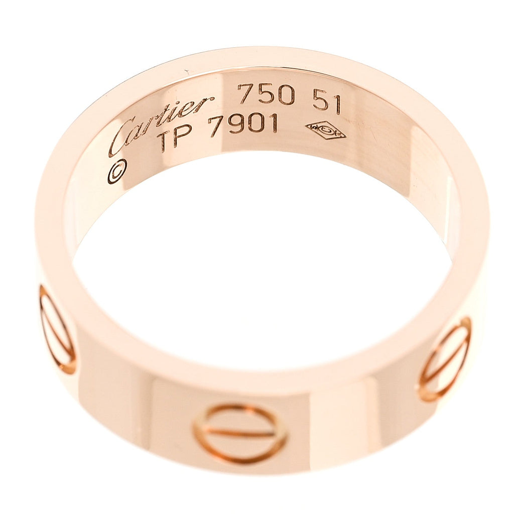 18K Pink Gold 5.5mm LOVE Ring 51 5.75