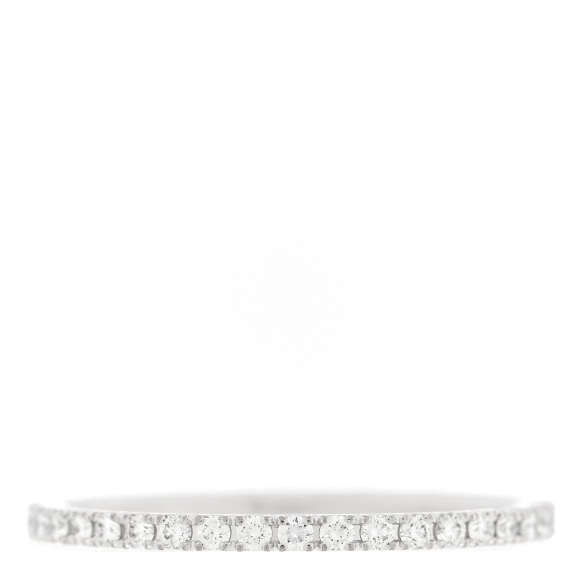 18K White Gold Diamond 1.25mm Felicite Wedding Band Ring 50 5.25