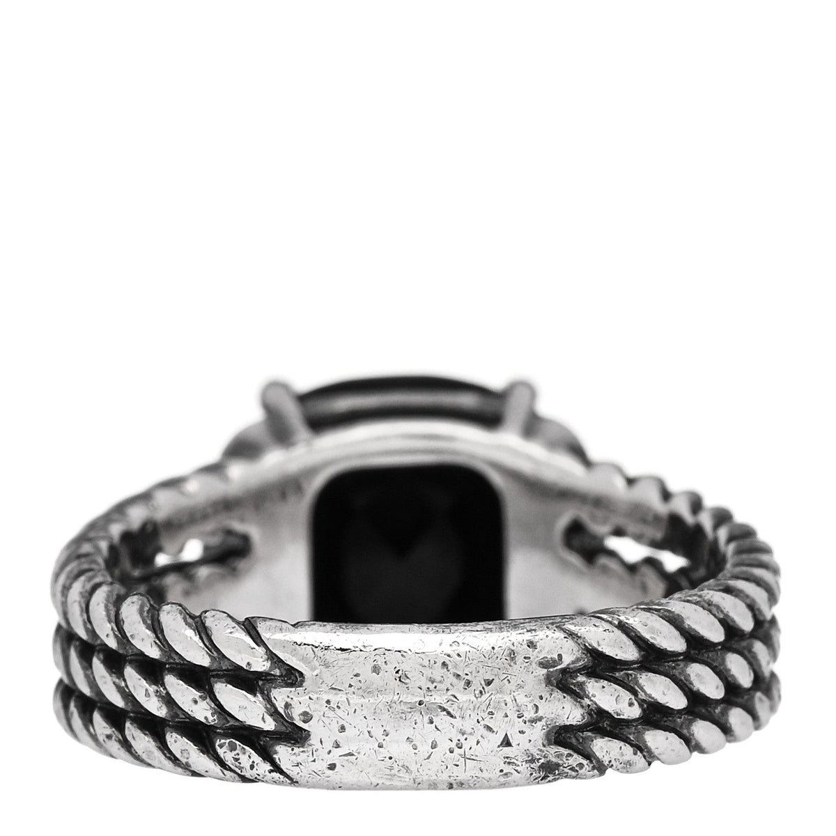 Sterling Silver Diamond Black Onyx 10mm Petite Wheaton Ring 51 5.75