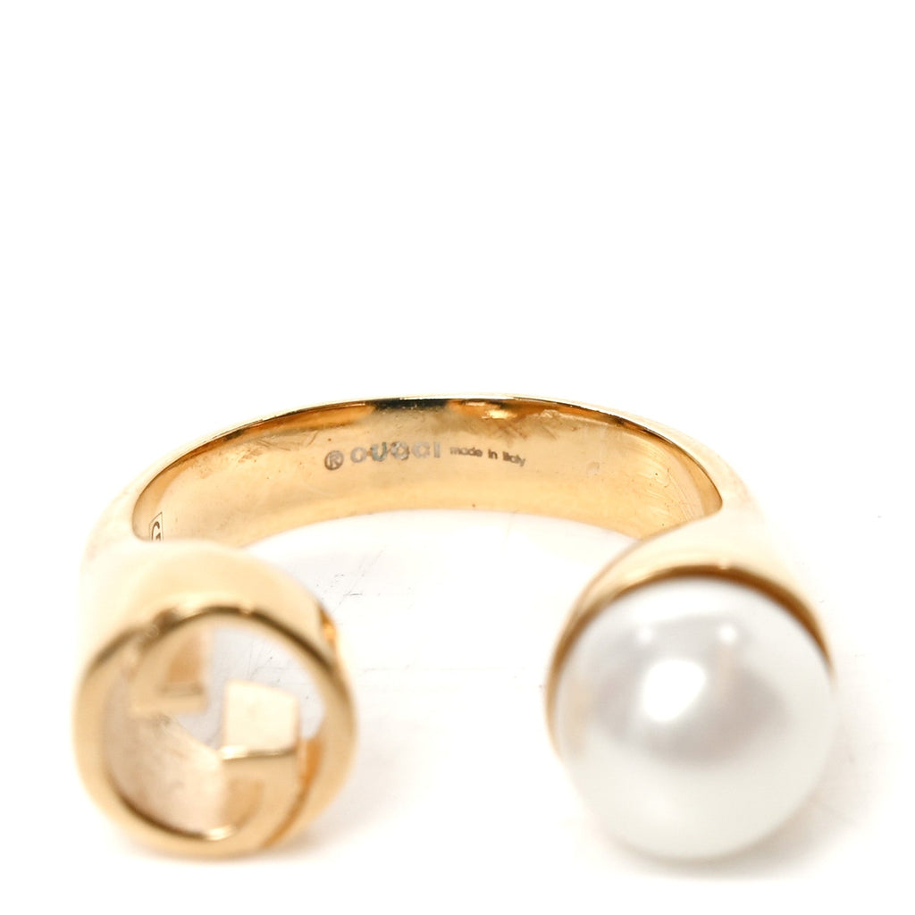 Metal Pearl GG Blondie Ring S Gold