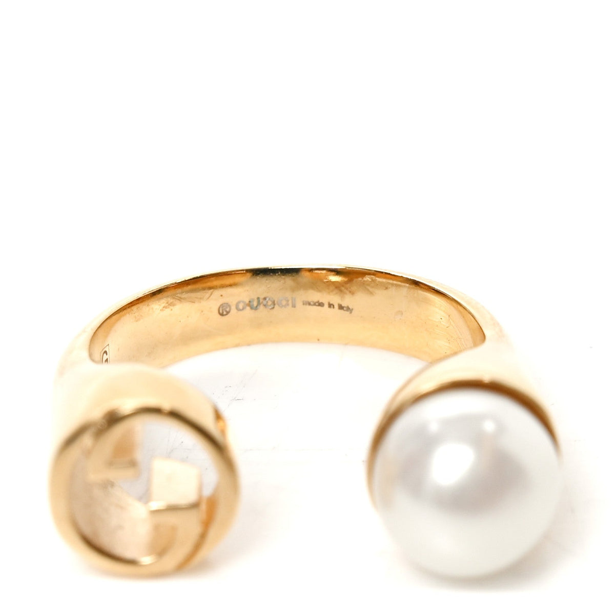 Metal Pearl GG Blondie Ring S Gold