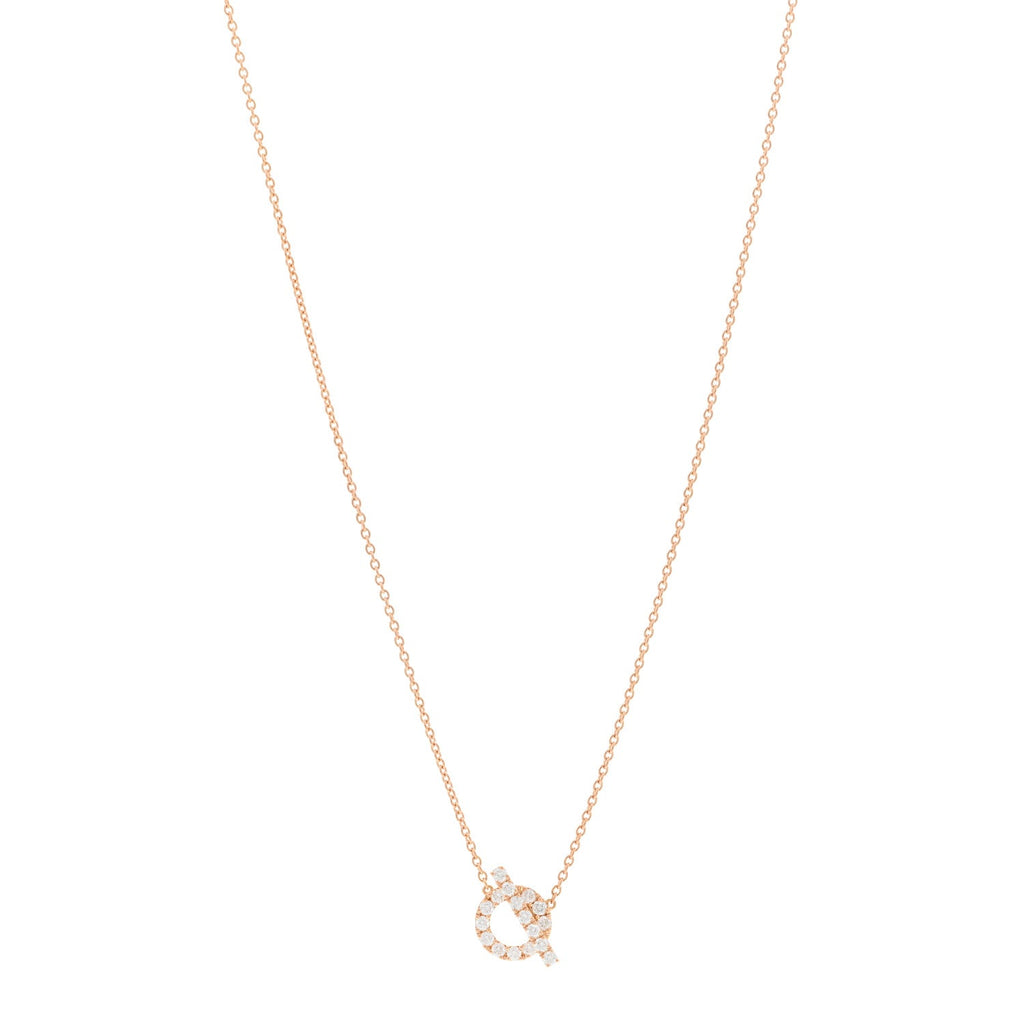 18K Rose Gold Diamond Finesse Pendant Necklace