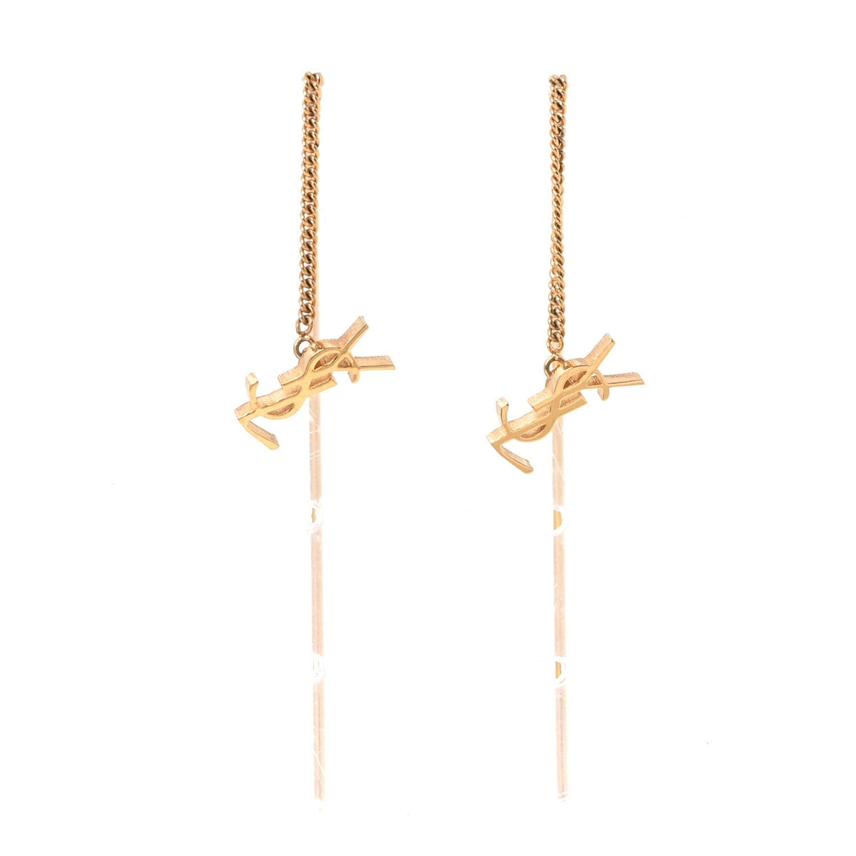 Metal Opyum Threader Earrings Gold