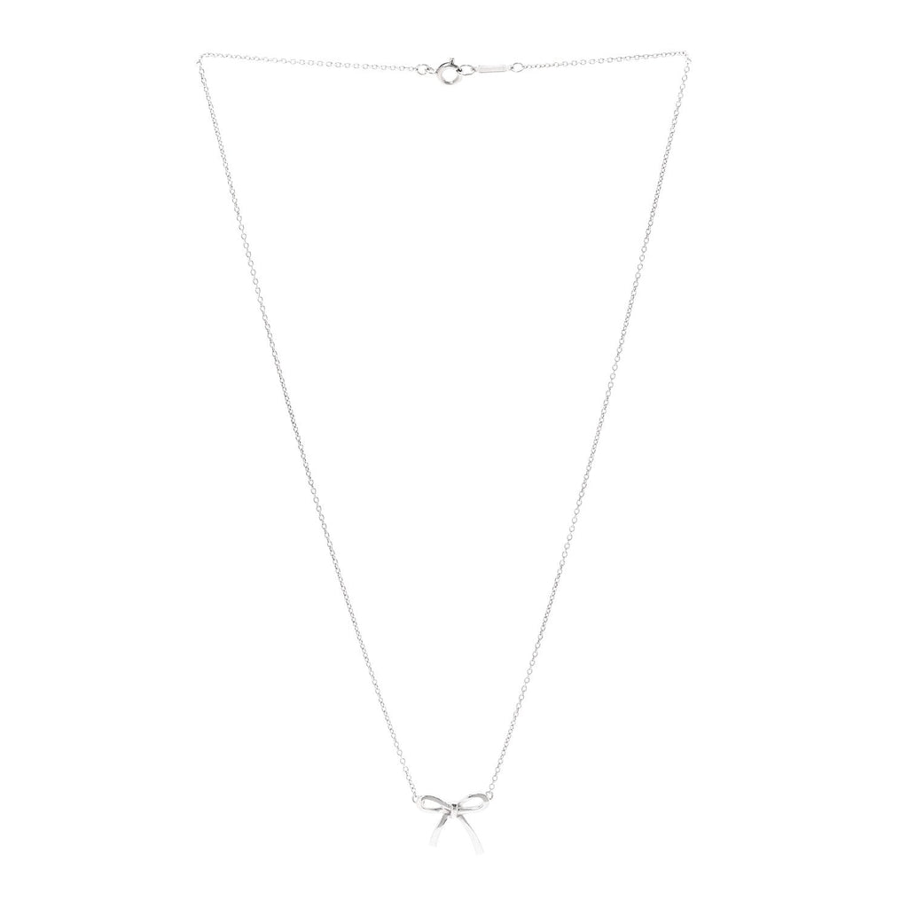Sterling Silver Small Bow Pendant Necklace