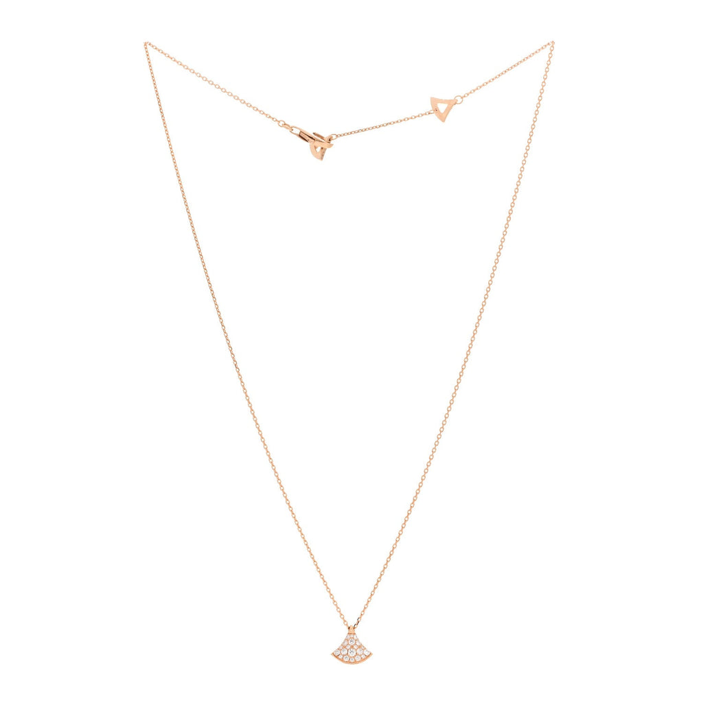 18K Rose Gold Diamond Divas' Dream Mini Pave Pendant Necklace