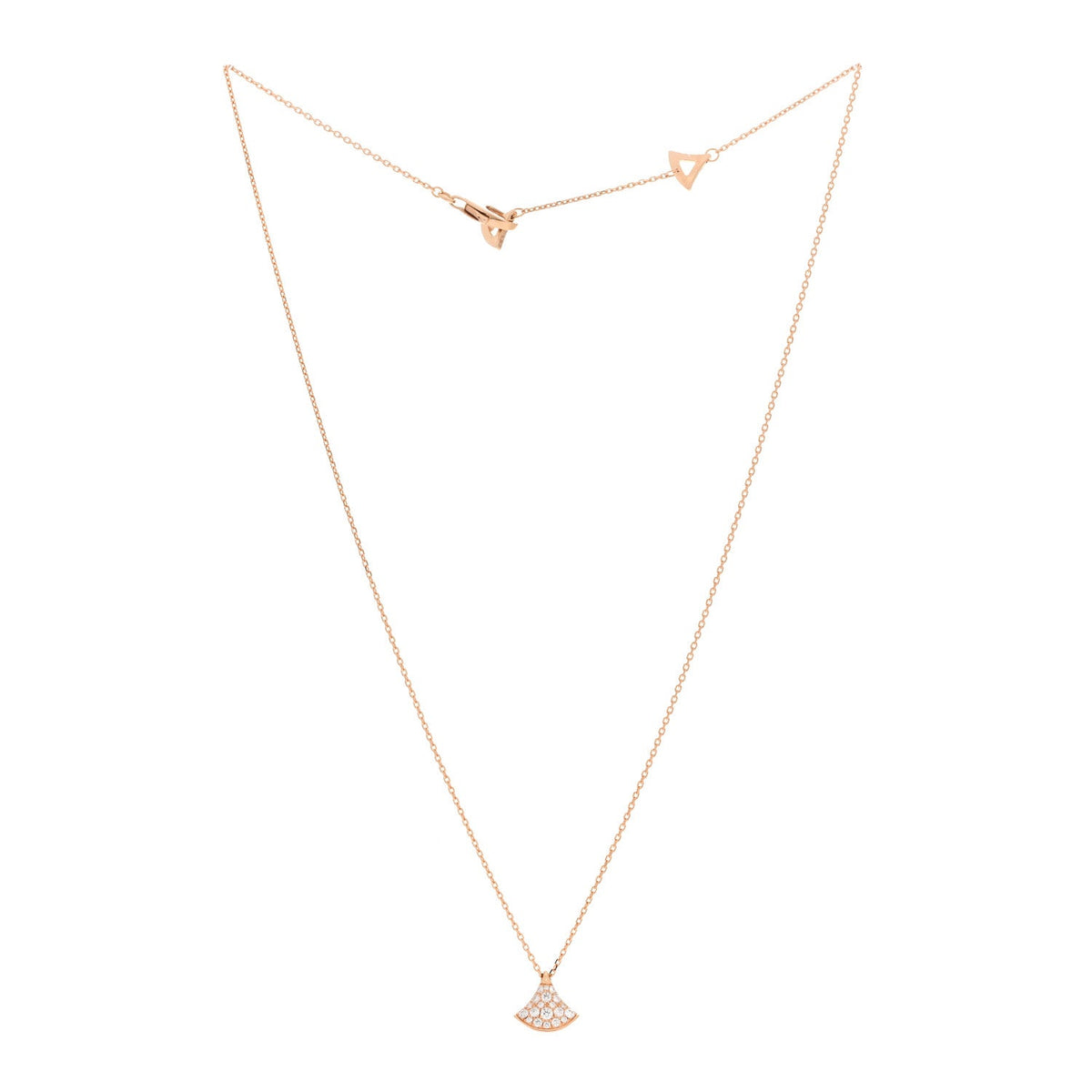 18K Rose Gold Diamond Divas' Dream Mini Pave Pendant Necklace