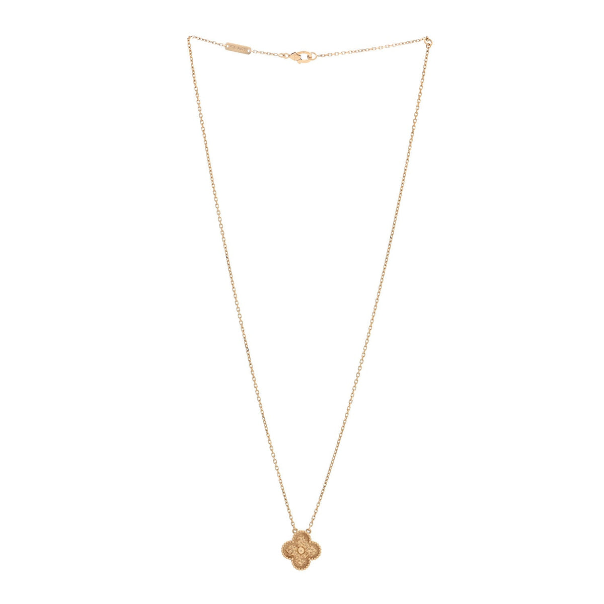 18K Yellow Gold Vintage Alhambra Pendant Necklace