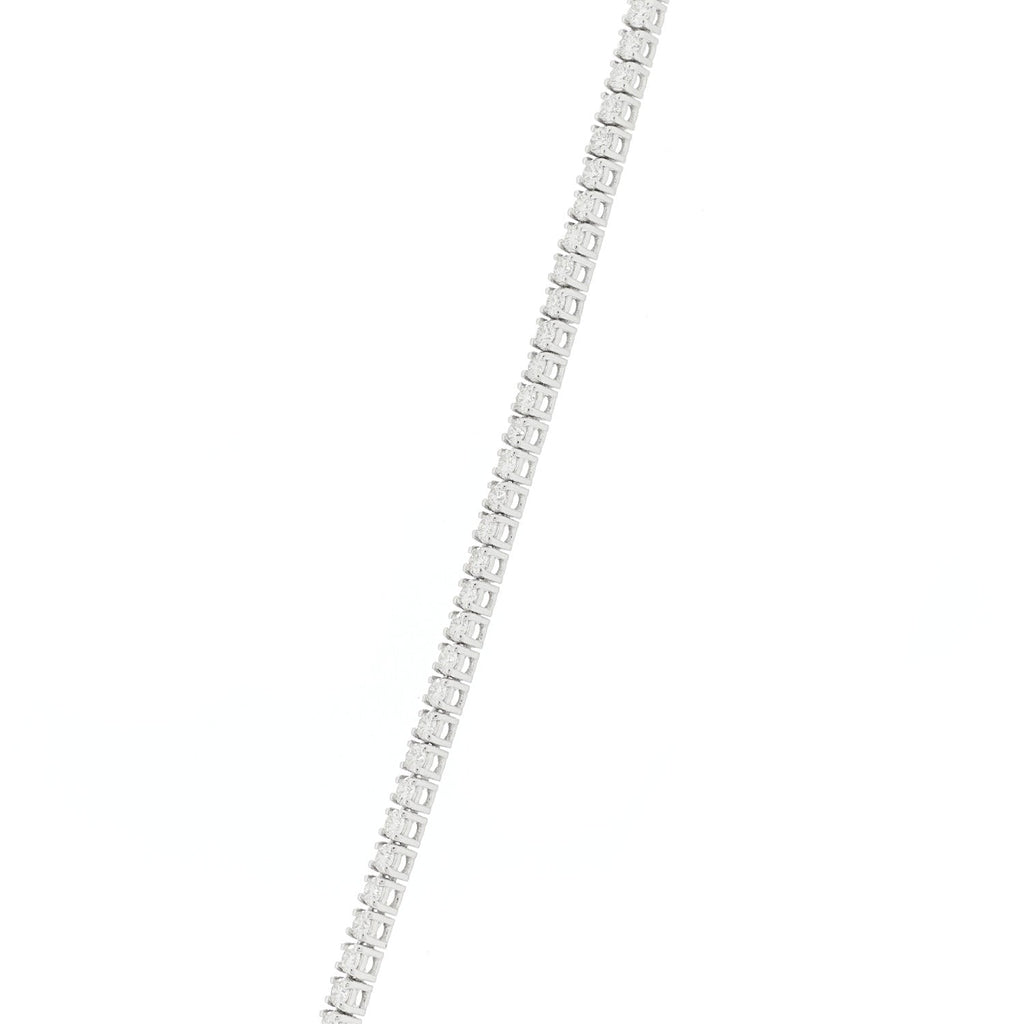 14K White Gold Diamond 3.90ctw Tennis Necklace
