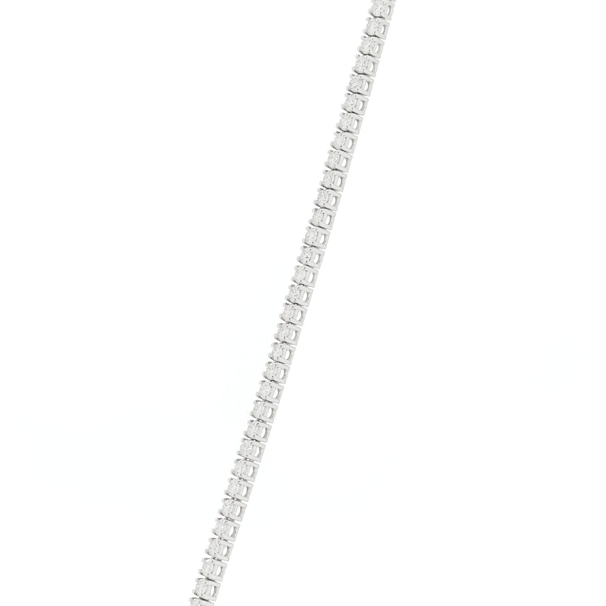 14K White Gold Diamond 3.90ctw Tennis Necklace