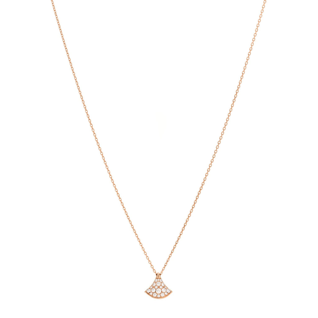18K Rose Gold Diamond Divas' Dream Mini Pave Pendant Necklace