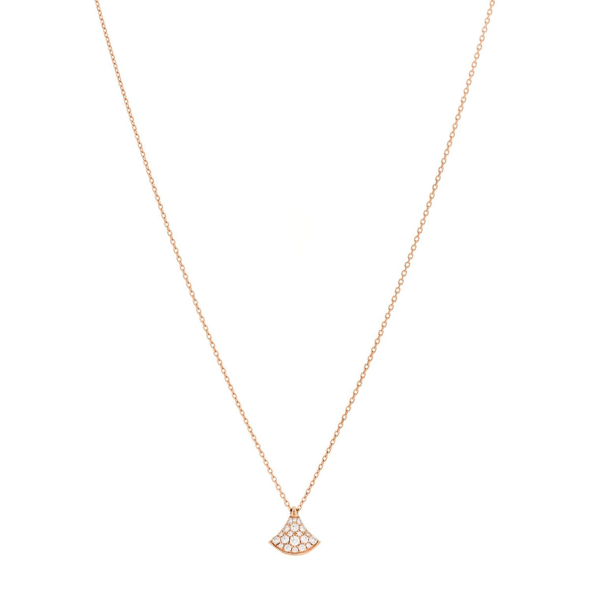18K Rose Gold Diamond Divas' Dream Mini Pave Pendant Necklace
