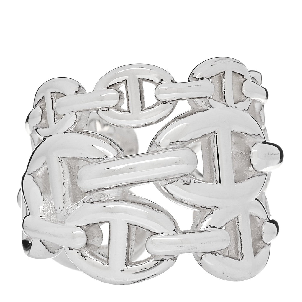 Sterling Silver GM Chaine d'Ancre Enchainee Band Ring 52 6