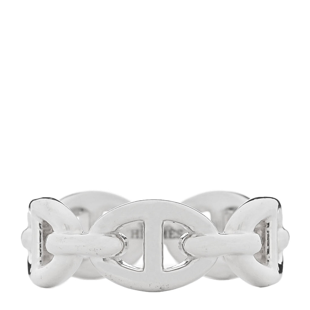 Sterling Silver PM Chaine d'Ancre Enchainee Band Ring 52 6