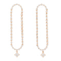 18K Rose Gold Diamond Loop Earrings
