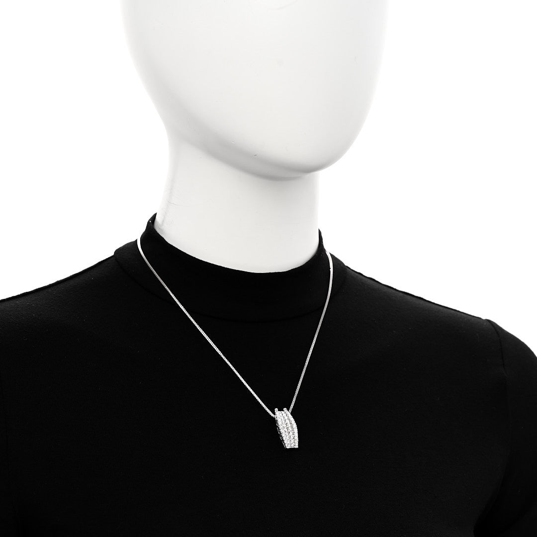Platinum 18K White Gold Diamond 2.00ctw Pendant Necklace