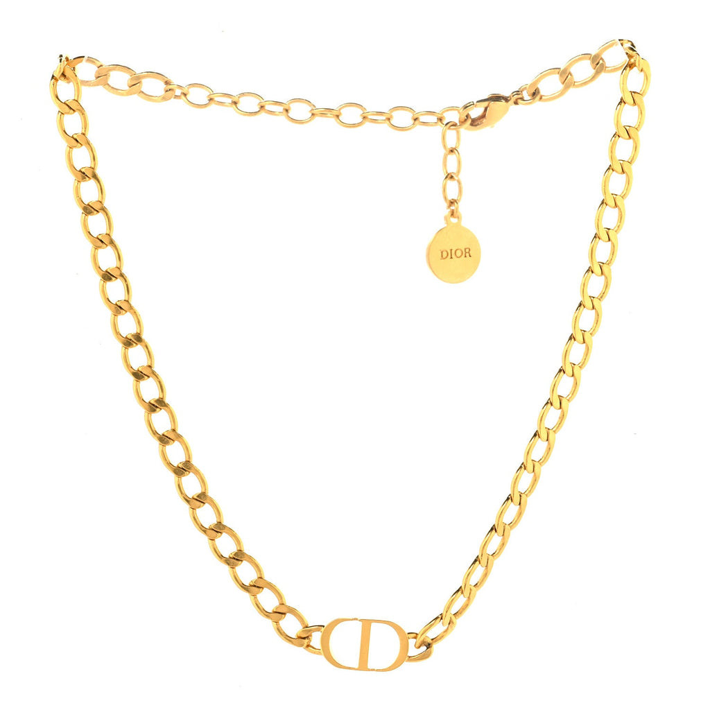 Metal Petit CD Choker Necklace Gold