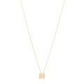 18K Yellow Gold Pyramid Pendant Necklace