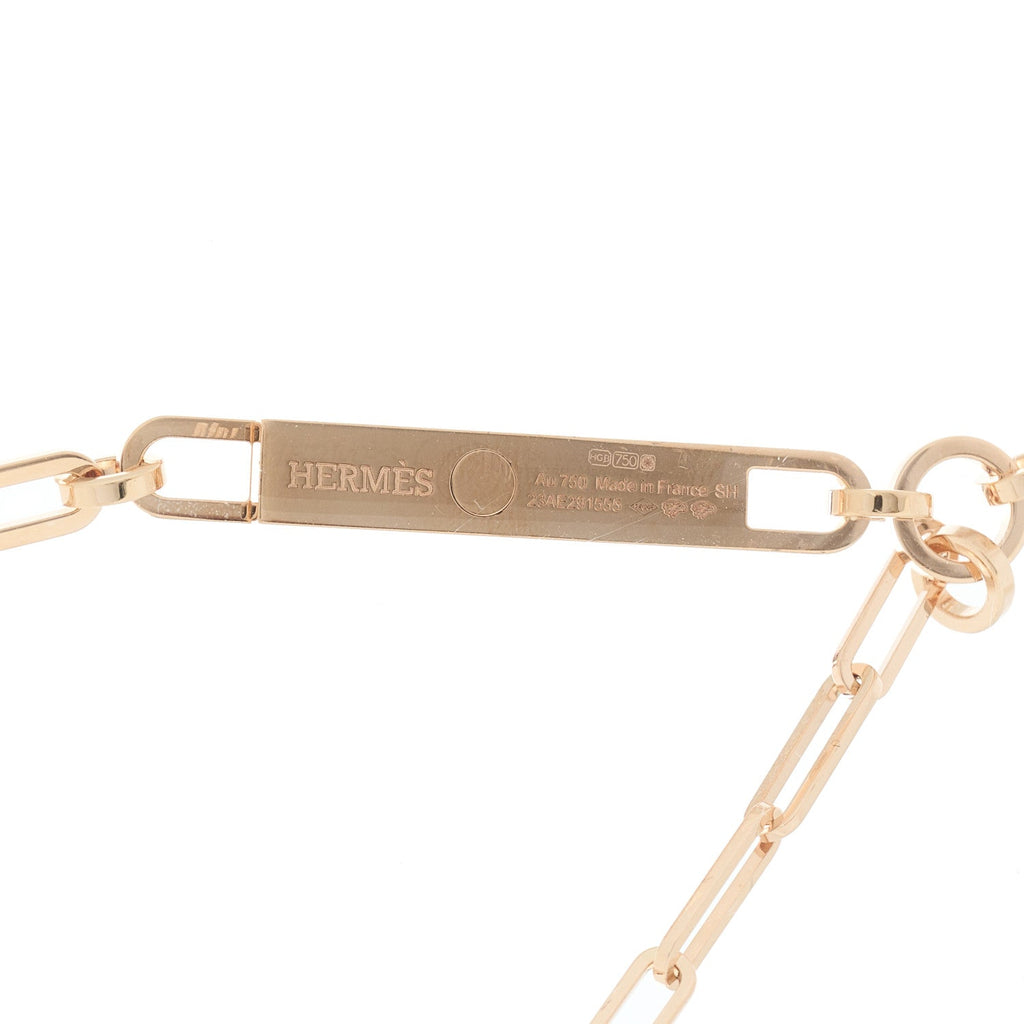 18K Rose Gold Diamond Pave PM Kelly Chaine Lariat Necklace SH