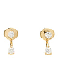 18K Yellow Gold Diamond Classic Round Orbit Earrings