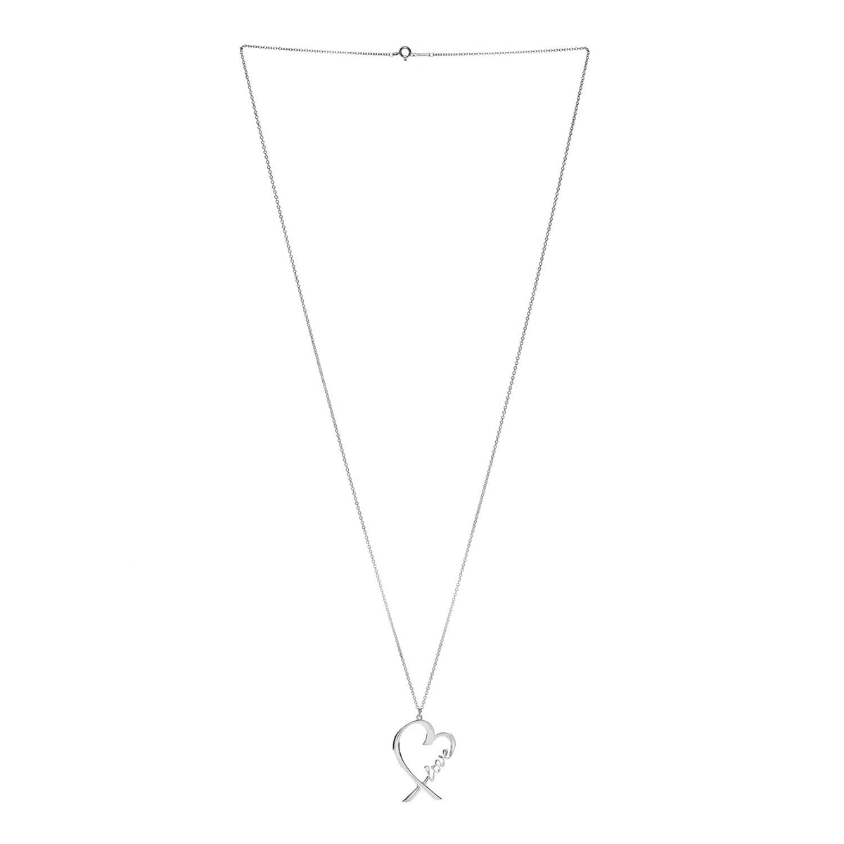 Sterling Silver Paloma Picasso Loving Heart Love Pendant Necklace