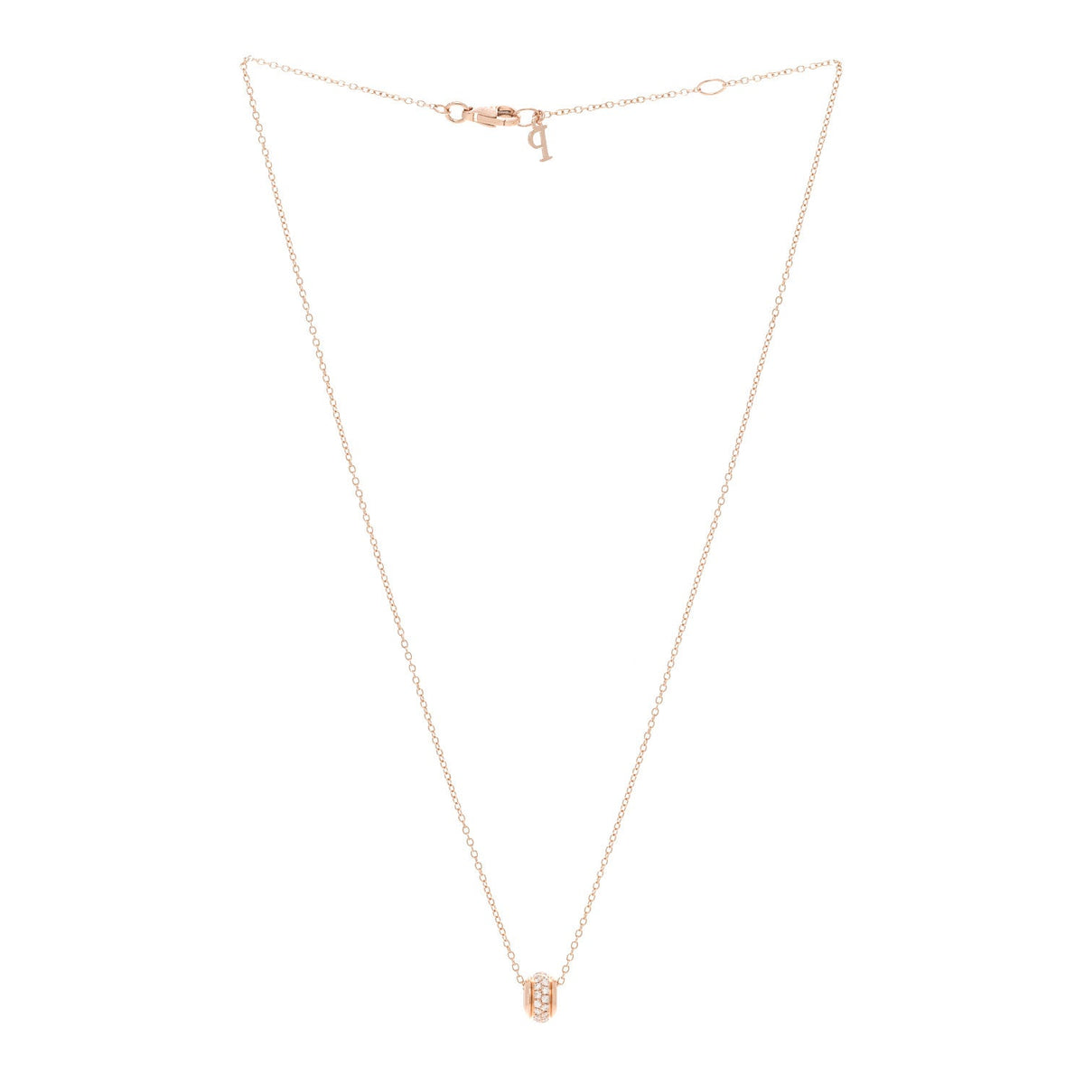 18K Rose Gold Diamond Possession Pendant Necklace