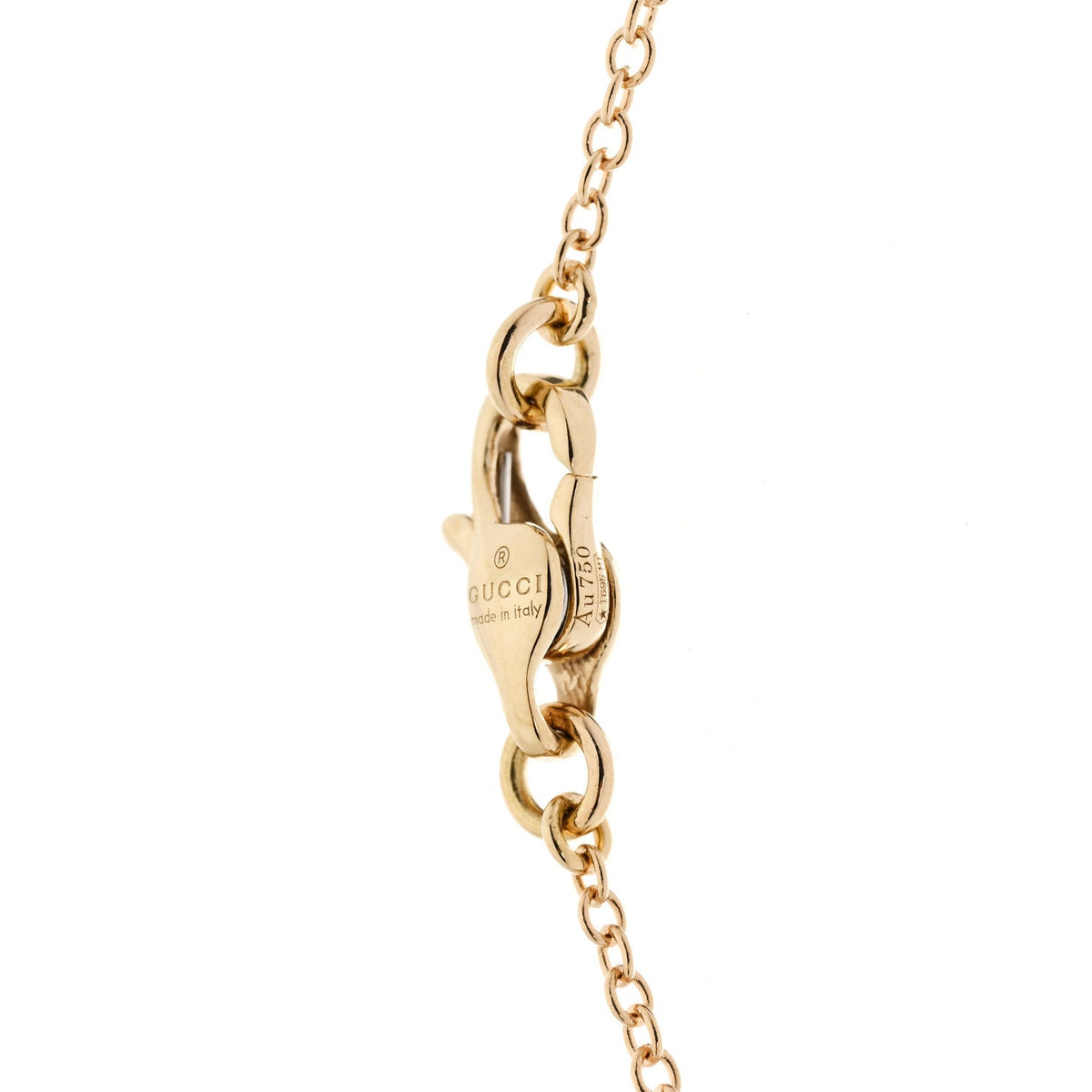 18K Yellow Gold Interlocking Pendant Necklace