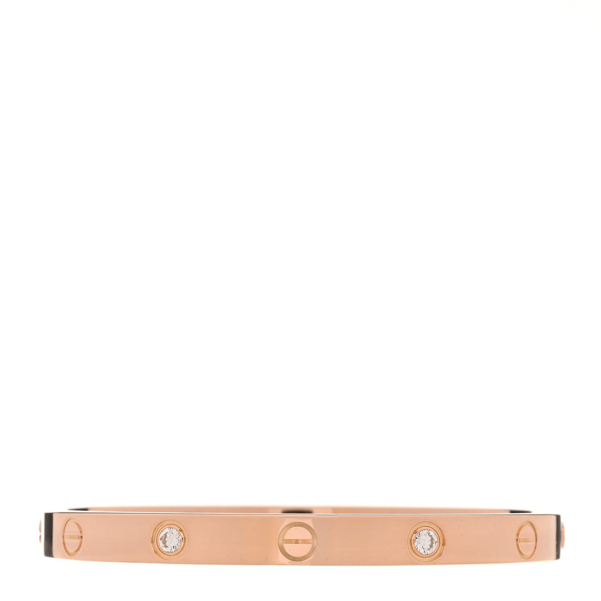 18K Pink Gold 4 Diamond LOVE Bracelet 17