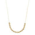 18K Yellow Gold Diamond Victoria Vine East West Necklace