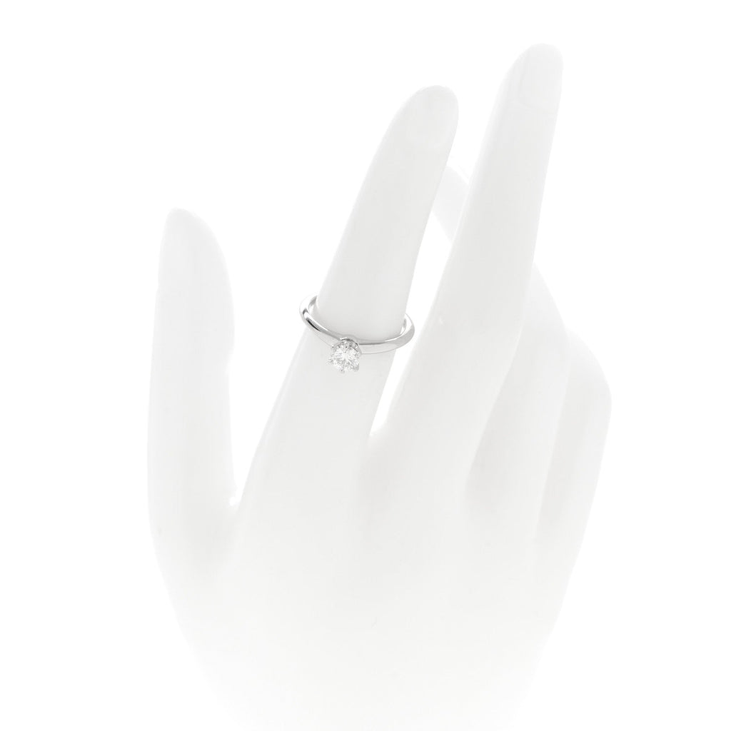 Platinum Diamond .41ct Solitaire Engagement Ring 51 5.75