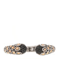 Sterling Silver 18K Yellow Gold Black Sapphire Legends Naga Cuff Bracelet