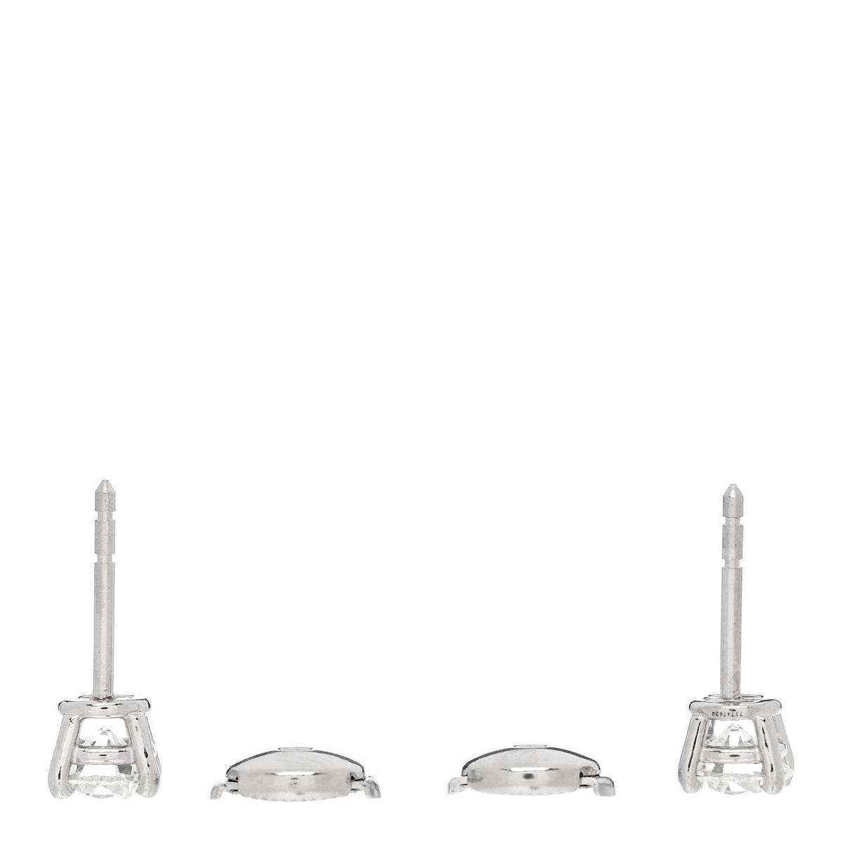Platinum Diamond 1.42ctw Round Solitaire Earrings