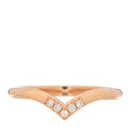 18K Rose Gold Diamond .04ctw Soleste V Band Ring 50 5.25
