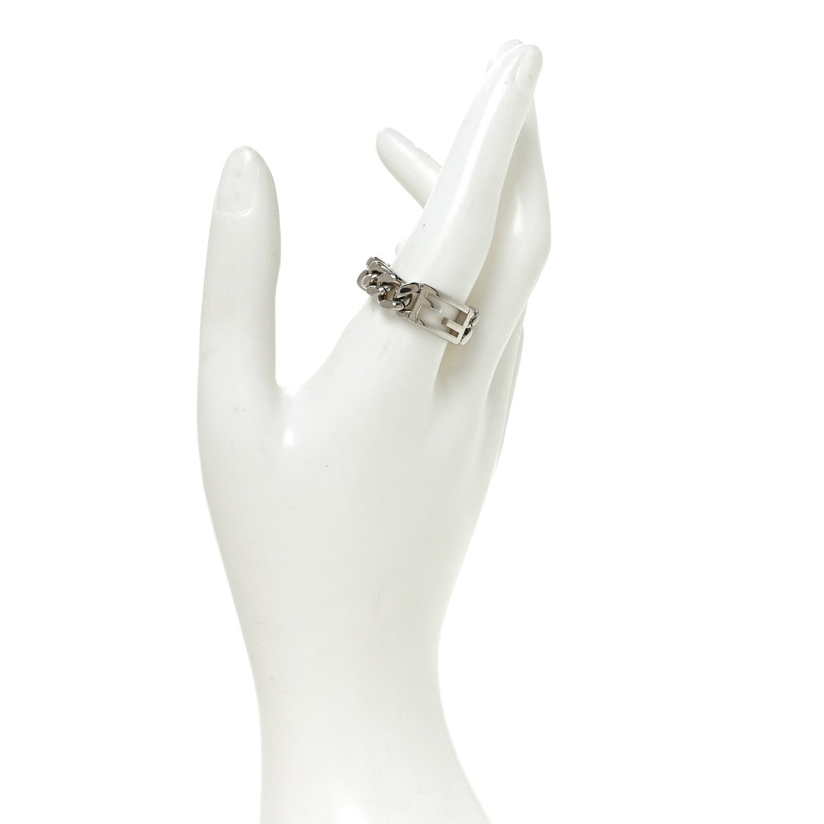 Metal FF Chain Ring S Silver
