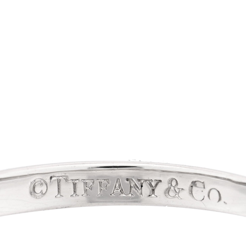 Platinum Diamond .27ctw 2.2mm Half Circle Forever Band Ring 50 5.5