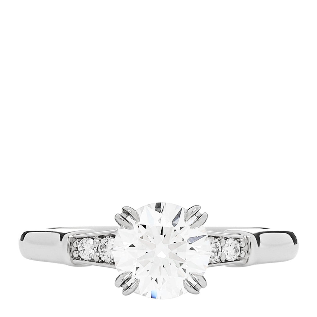 Platinum Diamond .91ct Round Brilliant Cut Engagement Ring 47 4
