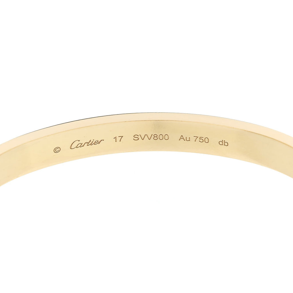 18K Yellow Gold LOVE Bracelet 17