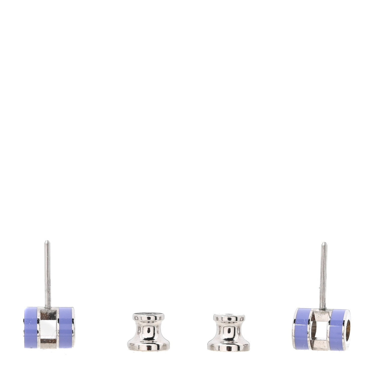 Palladium Lacquered Mini Pop H Earrings Lilac