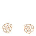 18K Rose Gold Diamond Open Rose Earrings