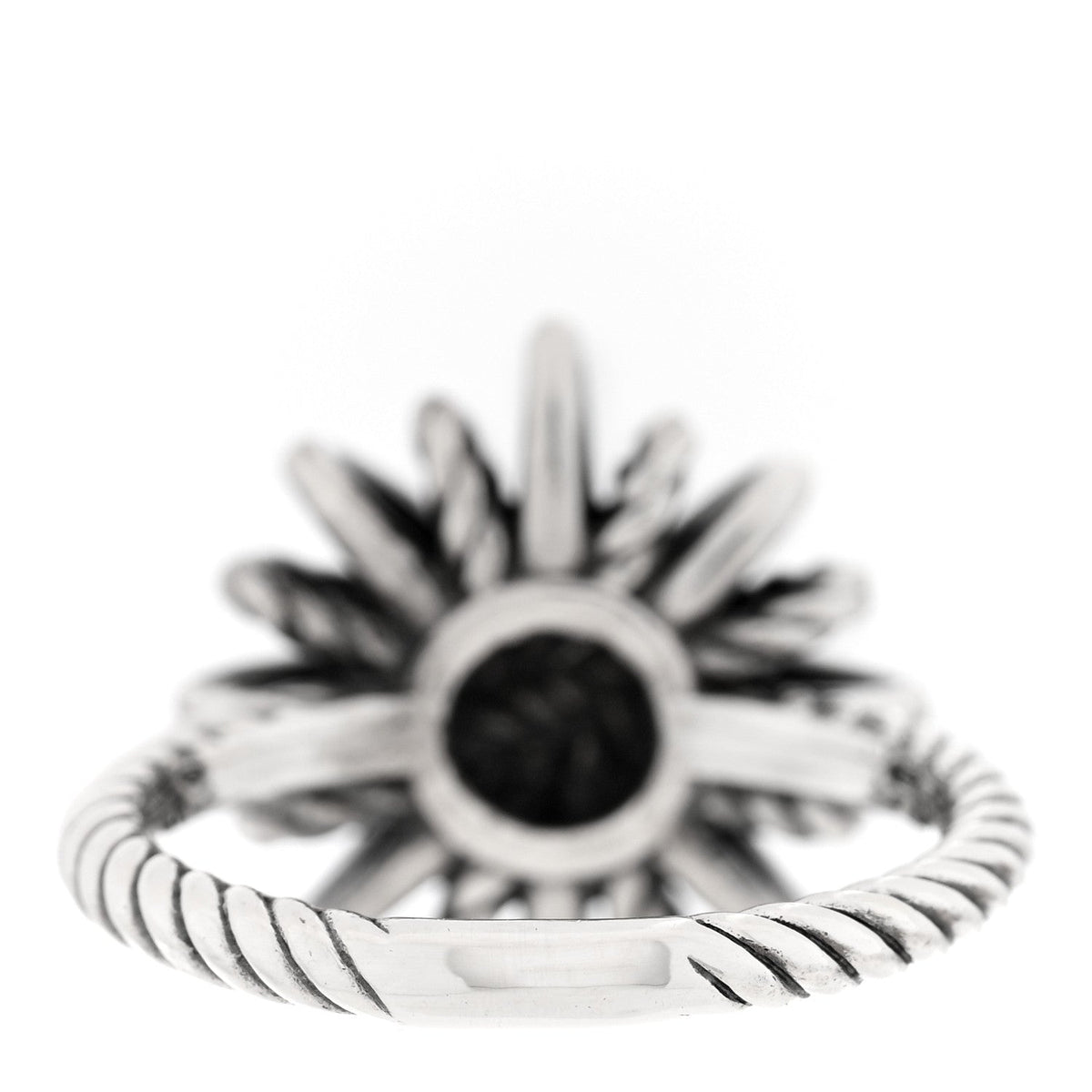 Sterling Silver Diamond 16mm Starburst Ring 50 5.5