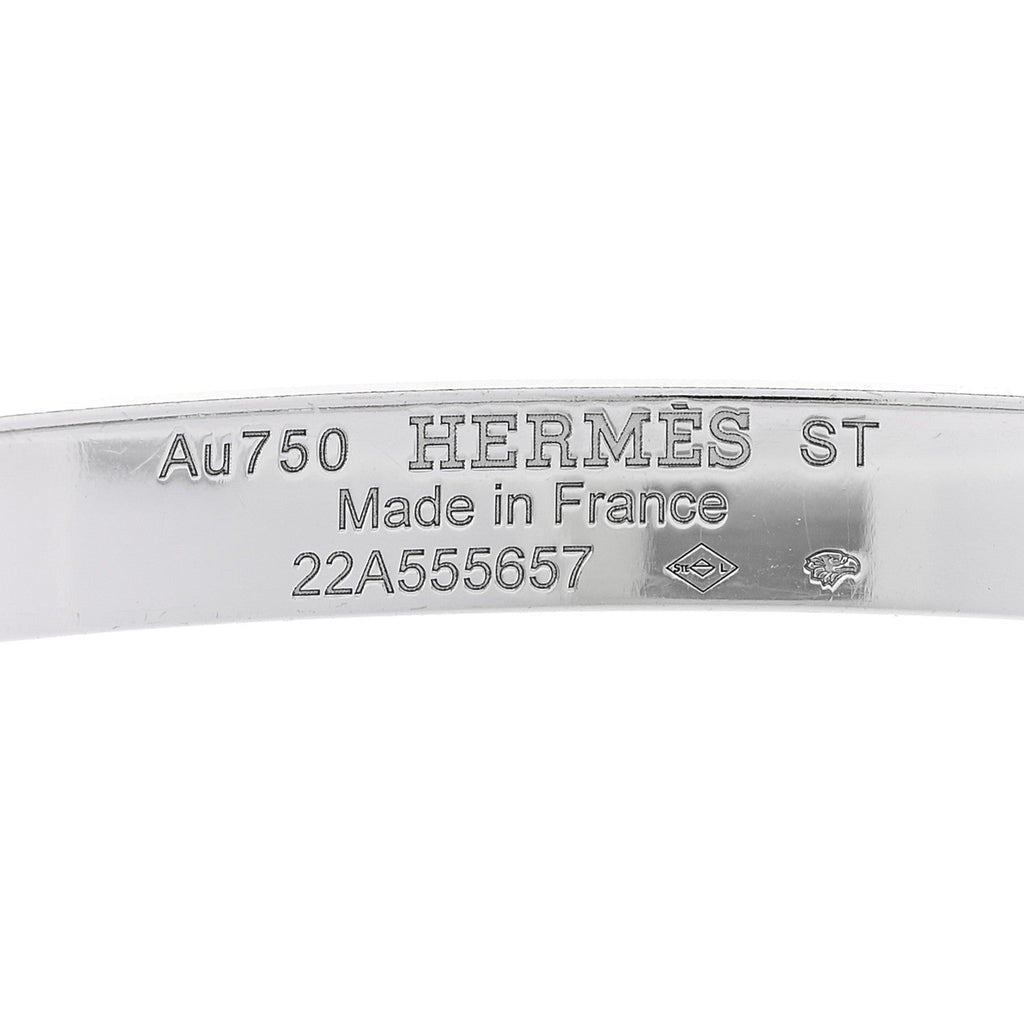 18K White Gold Diamond PM H D'Ancre Bracelet ST