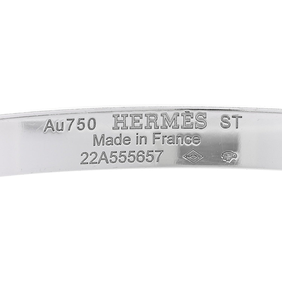 18K White Gold Diamond PM H D'Ancre Bracelet ST