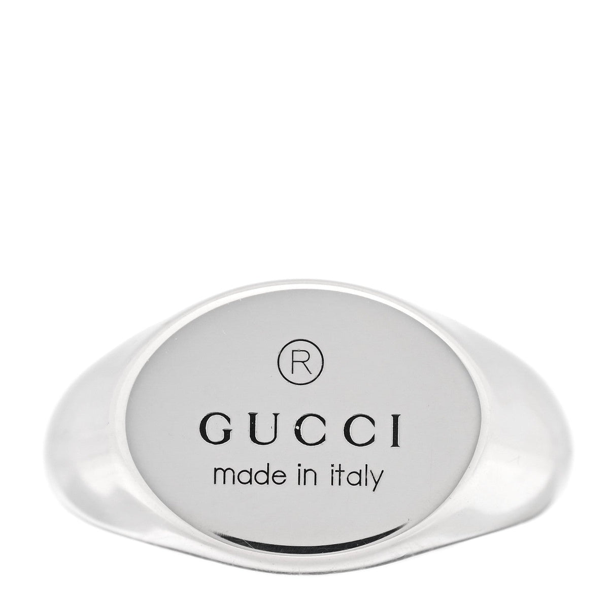 Sterling Silver Oval Trademark Ring 60 9