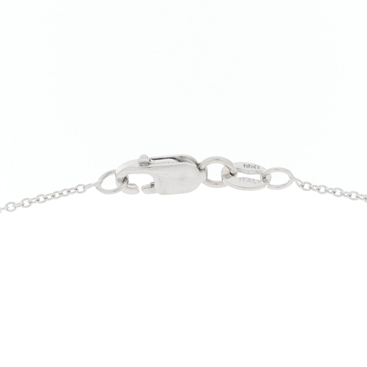 18K White Gold Diamond Love Letter H Pendant Necklace
