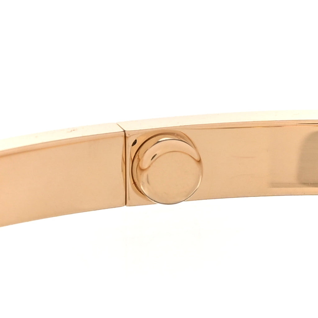 18K Yellow Gold Diamond Small LOVE Paved Bracelet 19