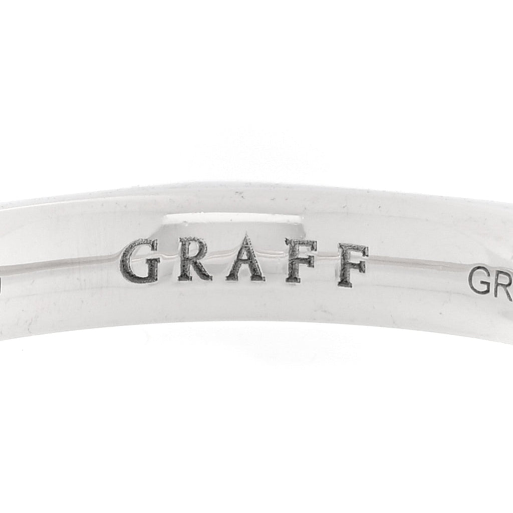 18K White Gold Diamond Laurence Graff Signature Band Ring 57 7.75